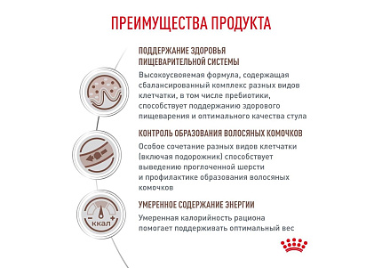 Royal Canin Gastrointestinal Hairball Ветеринарный сухой корм Роял Канин Гастроинтестинал Хэйрбол для кошек Нарушения пищеварения Вывод волосяных комочков 2 кг