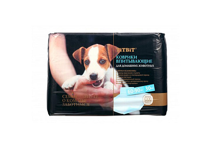 Titbit Коврики Титбит для ухода за домашними животными впитывающие 60 х 90 см 1 х 30 шт