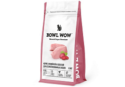 BOWL WOW Сухой корм Боул Вау для Стерилизованных кошек с Индейкой и свеклой 1,5 кг