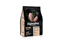 AlphaPet Kitten Superpremium Сухой корм АльфаПет для Котят, беременных и кормящих кошек Цыпленок 400 г