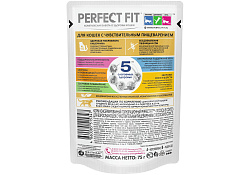 Perfect Fit Sensitive Паучи Перфект Фит для кошек с Чувствительным пищеварением Лосось в соусе (цена за упаковку) 75г х 28шт