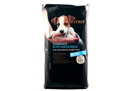 Titbit Коврики Титбит для ухода за домашними животными впитывающие 60 х 90 см 1 х 5 шт