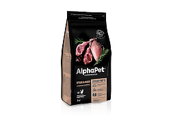 AlphaPet Superpremium Sterilised Сухой корм АльфаПет для Стерилизованных кошек Ягненок индейка 3 кг