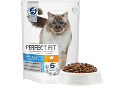 Perfect Fit Cat Hair & Skin Сухой корм Перфект Фит для кошек для Красивой шерсти и здоровой кожи Индейка 650 г