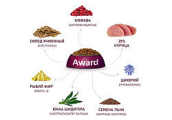 Award Adult Urinary Сухой корм Авард для взрослых кошек для Профилактики МКБ Курица клюква цикорий рыбий жир 400 г