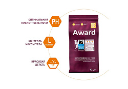 Award Adult Sterilized Сухой корм Авард для взрослых Стерилизованных кошек Белая рыба семя льна клюква цикорий 10 кг