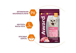 Award Adult Sterilized Сухой корм Авард для взрослых Стерилизованных кошек Индейка курица клюква цикорий 400 г