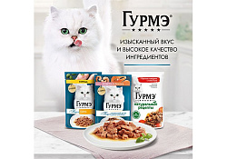 Гурмэ Перл Влажный корм Паучи Пурина Гурмэ Перл Нежное филе для взрослых кошек с кроликом (цена за упаковку) 75г х 26шт