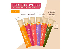 Мнямс Крем-лакомство для кошек с Уткой и Тунцом Кацуо 15 г