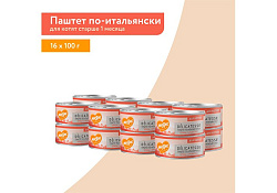 Мнямс Delicatesse Влажный корм Консервы для Котят Паштет по-итальянски Курица с брокколи (цена за упаковку) 100г х 16шт