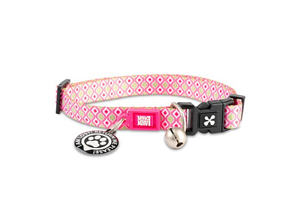 Max & Molly Smart ID Ошейник Макс и Молли для кошек Ретро розовый XS 1 х 22-35 см
