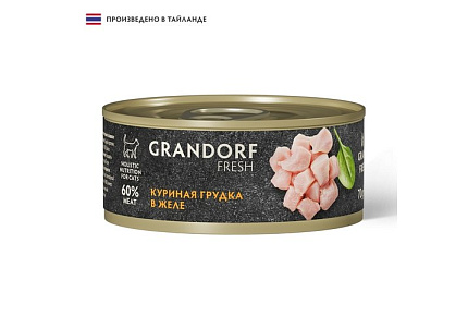 Grandorf Fresh Chicken In Jelly Консервы Грандорф для кошек Куриная грудка в желе (цена за упаковку) 70 г х 6 шт