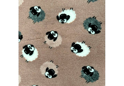ProFleece Коврик ПроФлис для животных Меховой многофункциональный Овечки Бежевый 1м х 1,6м