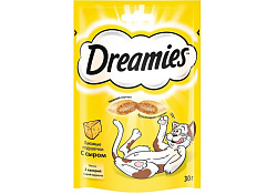 Dreamies Лакомство Дримис для кошек Подушечки с Сыром 60 г