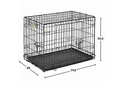 MidWest iCrate Double Door Dog Crate Клетка Мидвест 2 двери Черная 30")76х48х53h см