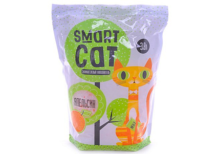 Smart Cat Наполнитель Смарт Кэт для кошек Силикагелевый аромат Апельсина 3,8 л (1,66 кг)