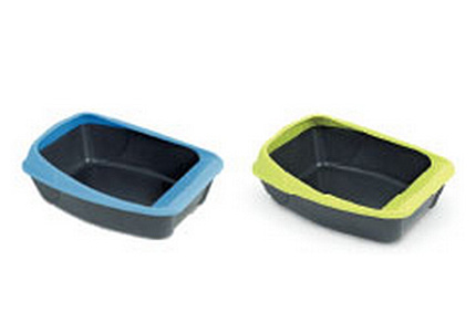 MPS Virgo МПС туалет-лоток с рамкой Цвета: серый с салатовым бортом, серый с голубым бортом (указывайте цвет в комментарии к заказу) 52х39х20 см