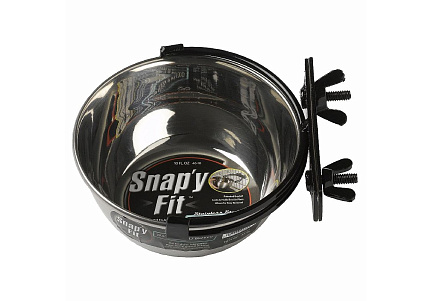 MidWest Snapy Fit Stainless Steel Миска Мидвест для клеток и вольеров Нержавеющая сталь 300 мл