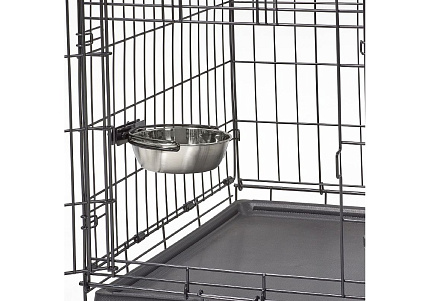 MidWest Snapy Fit Stainless Steel Миска Мидвест для клеток и вольеров Нержавеющая сталь 600 мл