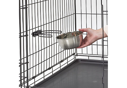 MidWest Snapy Fit Stainless Steel Миска Мидвест для клеток и вольеров Нержавеющая сталь 950 мл