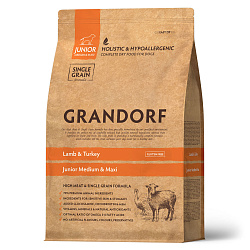 GRANDORF DOG Lamb&Turkey JUNIOR (ягнёнок с индейкой для юниоров)  1 кг.