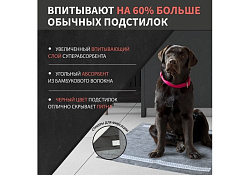Tamachi Carbon Pads Подстилки пеленки Тамачи для животных Черные с угольным волокном 90х60см 15шт