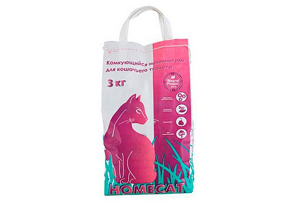 Homecat Комкующийся наполнитель Хоумкэт для кошачьего туалета 3 кг