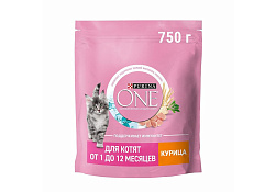 PURINA ONE KITTEN Сухой корм Пурина УАН для котят с курицей 750 г