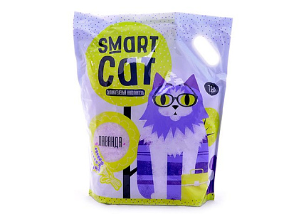 Smart Cat Наполнитель Смарт Кэт для кошек Силикагелевый аромат Лаванды 7,6 л (3,32 кг)