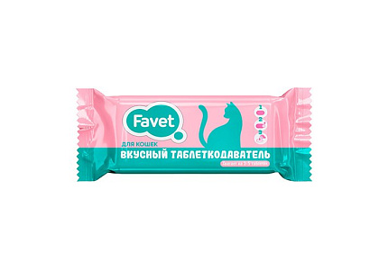 Favet Вкусный таблеткодаватель Фавет для кошек 1 х 14шт