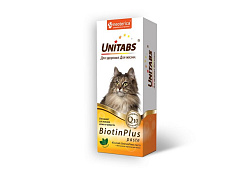 Unitabs BiotinPlus с Q10 paste Витаминно-минеральная паста Юнитабс для кошек с Биотином и Таурином 120 мл