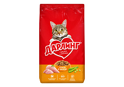 Дарлинг Сухой корм для взрослых кошек Птица и Овощи 760 г
