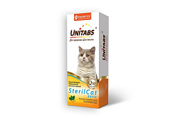Unitabs SterilCat paste с Q10 Витаминно-минеральная паста Юнитабс для Стерилизованных кошек и Кастрированных котов 120 мл