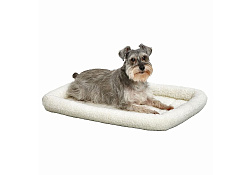 MidWest Quiet Time Pet Bed Лежанка Мидвест Флисовая Белая 30") 77х52 см