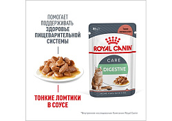Royal Canin Digestive Care Влажный корм (Консервы-Паучи) Роял Канин Дайджестив Кэа для кошек с Чувствительным пищеварением в Соусе (цена за упаковку) 85г х 28шт