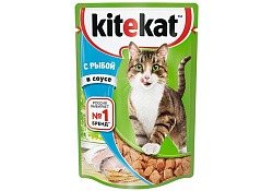 Kitekat Паучи Китикет для кошек Рыба в соусе (цена за упаковку) 85г x 28шт