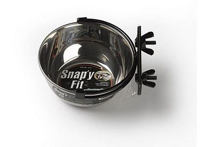 MidWest Snapy Fit Stainless Steel Миска Мидвест для клеток и вольеров Нержавеющая сталь 300 мл