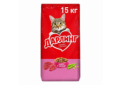 Дарлинг Сухой корм для взрослых кошек Мясо и Овощи 15 кг