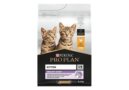 PRO PLAN ORIGINAL Сухой корм ПРО ПЛАН для котят с курицей 3 кг