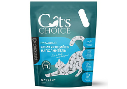Cats Choice Бумажный Комкующийся растительный наполнитель Кэт Чойс для кошачьего туалета с цветовым индикатором комка 6 л (1,5 кг)