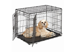 MidWest iCrate Double Door Dog Crate Клетка Мидвест 2 двери Черная 30")76х48х53h см