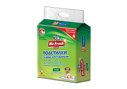 Mr.Fresh Expert Start Подстилки Мистер Фреш Ежедневные для Приучения к месту Гелевые с Липкими фиксаторами 60х60см 12шт