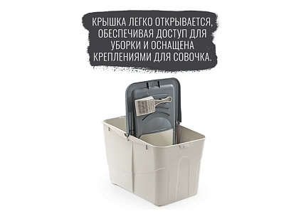 MPS Buxo Open МПС Био-туалет для кошек с открытым входом сверху и с совком Cерый 58x39x38,5см