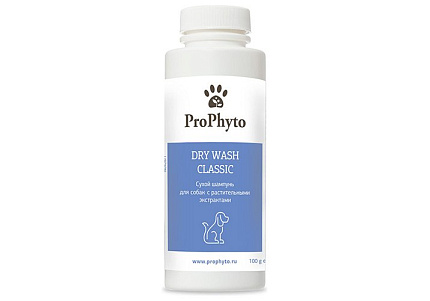 ProPhyto Dry Wash Classic Сухой шампунь ПроФито для собак с растительными экстрактами 100 г
