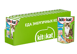Kitekat Паучи Китикет для кошек Рыба в соусе (цена за упаковку) 85г x 28шт