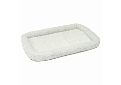 MidWest Quiet Time Pet Bed Лежанка Мидвест Флисовая Белая 30") 77х52 см