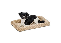 MidWest Deluxe Wave Bed Лежанка Мидвест Меховая Песочная для собак и кошек 51 х 31,5 х 6,5 см