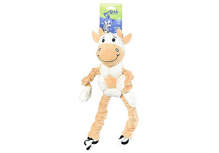 Pet Star Игрушка Пет Стар для собак КОРОВА с пищалкой, плюшевая 37 х 44 см