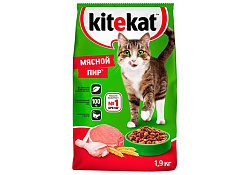 Kitekat Китикет Сухой корм для кошек Мясной пир 1,9 кг