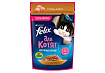 FELIX KITTEN Влажный корм Паучи Пурина Феликс для котят с курицей в желе (цена за упаковку) 75г х 26шт